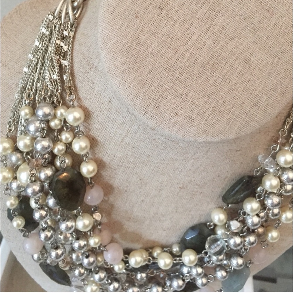 Stella & Dot | Gorgeous Labradorite + Silver Multi-layer Oslo Necklace Rโฆ - Picture 11 of 15